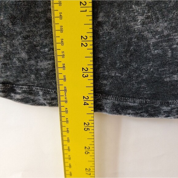 Pilcro Anthropologie Elissa Ruched Shoulder Top M Black Grey 100% Cotton - Picture 10 of 11